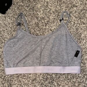 Nike Light Support Heather Gray Sports Bra